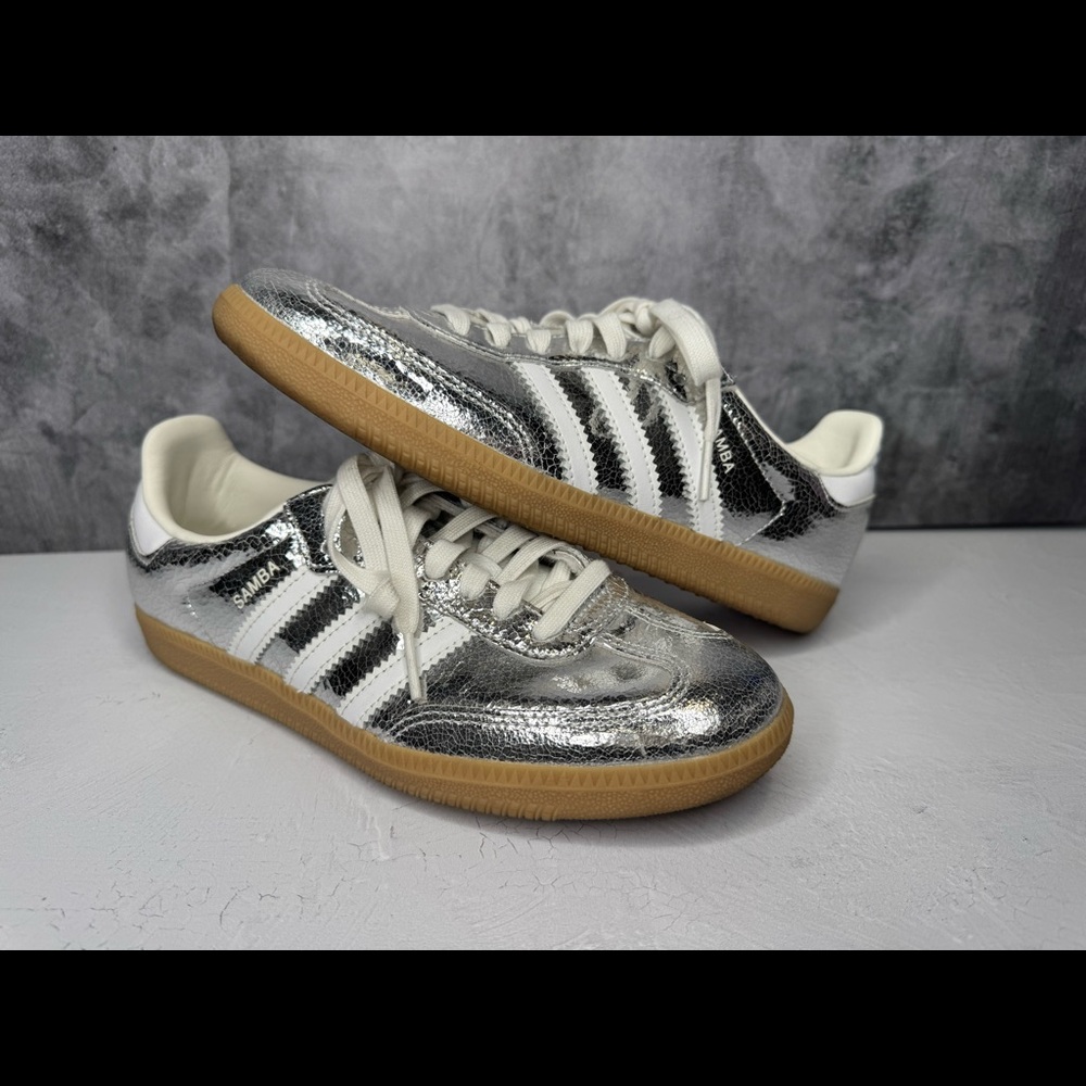 Adidas Samba OG Silver Metallic Size 7.5
